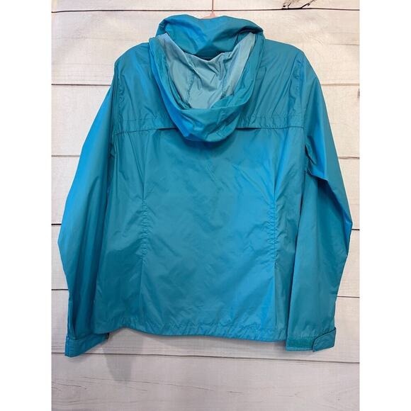 Columbia Lightweight Jacket Womens XL Aqua Teal Turquoise Hoodie Full Zip - Picture 5 of 5